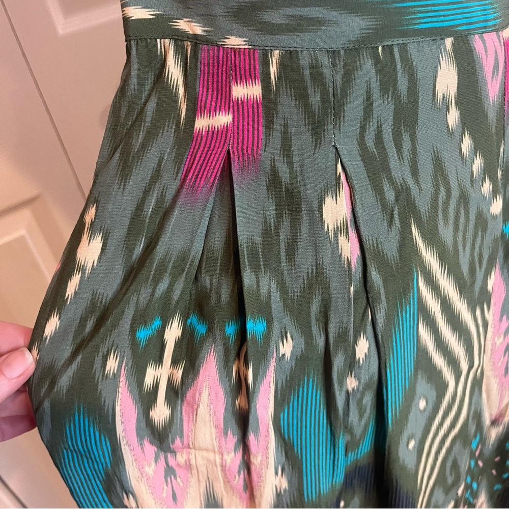 Figue, Bridgette Salome Ikat Green Patterned Women's pants, Size S - Picture 7 of 16